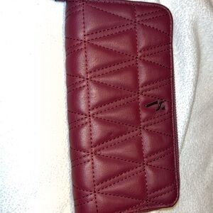 Red Quilted Phone Wallet Case
